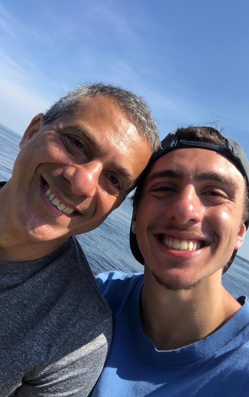 Eduardo Farah com o filho Pedro